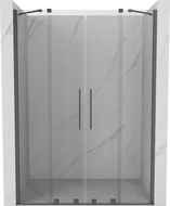 Mexen Velar Duo porte de douche coulissantes 140 cm, transparent, gun metal - 871-140-000-02-95