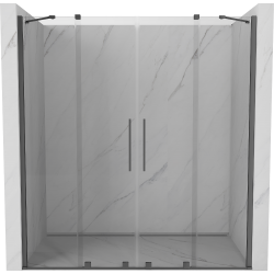 Mexen Velar Duo portes de douche coulissantes 170 cm, transparent, gun metal - 871-170-000-02-95