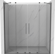Mexen Velar Duo portes de douche coulissantes 170 cm, transparent, gun metal - 871-170-000-02-95