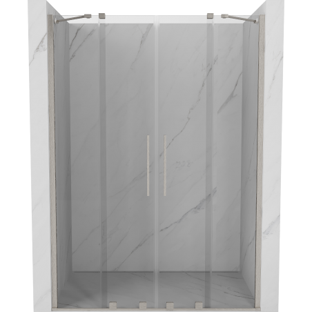 Mexen Velar Duo porte de douche coulissante 140 cm, transparent, nickel brossé - 871-140-000-02-97