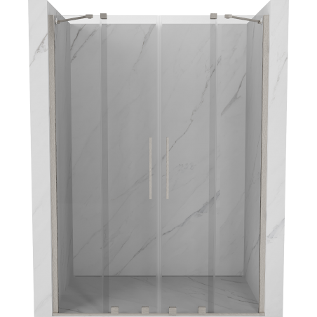 Mexen Velar Duo porte de douche coulissante 160 cm, transparent, nickel brossé - 871-160-000-02-97