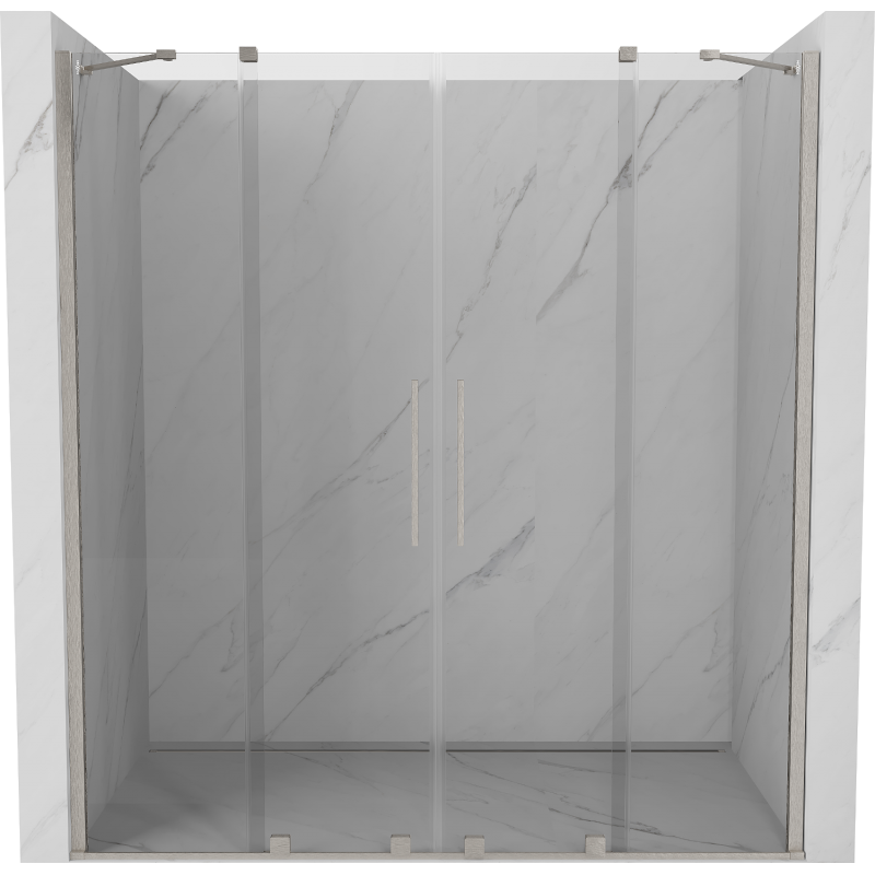 Mexen Velar Duo porte de douche coulissante 170 cm, transparent, nickel brossé - 871-170-000-02-97