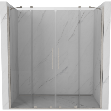 Mexen Velar Duo porte de douche coulissante 170 cm, transparent, nickel brossé - 871-170-000-02-97
