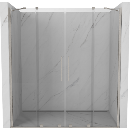 Mexen Velar Duo portes de douche coulissantes 170 cm, transparent, nickel brossé - 871-170-000-02-97