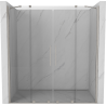 Mexen Velar Duo porte de douche coulissante 180 cm, transparent, nickel brossé - 871-180-000-02-97