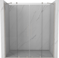 Mexen Velar Duo porte de douche coulissante 180 cm, transparent, nickel brossé - 871-180-000-02-97