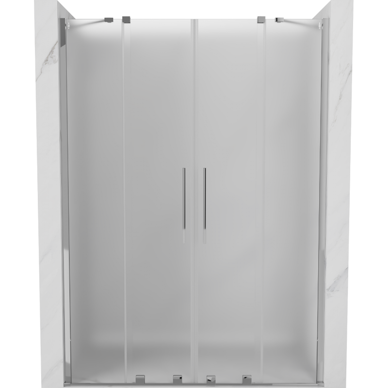 Mexen Velar Duo porte de douche coulissante 140 cm, givrée, chrome - 871-140-000-32-01
