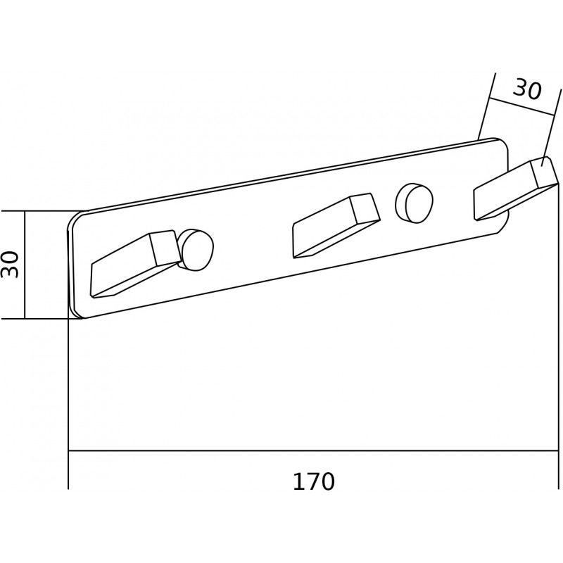 Mexen crochet triple pour serviette, chromé - 709173-00