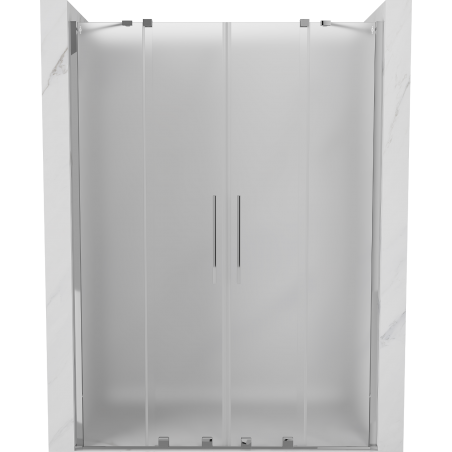 Mexen Velar Duo portes de douche coulissantes 160 cm, givré, chrome - 871-160-000-32-01