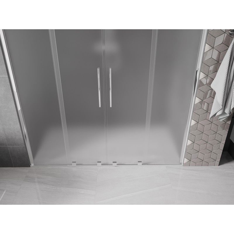 Mexen Velar Duo portes de douche coulissantes 170 cm, givre, chrome - 871-170-000-32-01