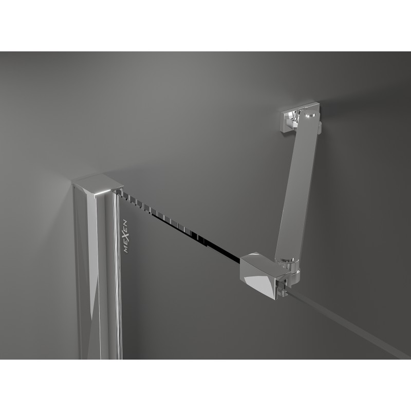 Mexen Velar Duo porte de douche coulissante 180 cm, givré, chrome - 871-180-000-32-01