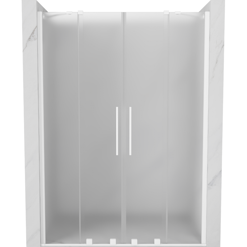 Mexen Velar Duo portes de douche coulissantes 140 cm, givré, blanc - 871-140-000-32-20