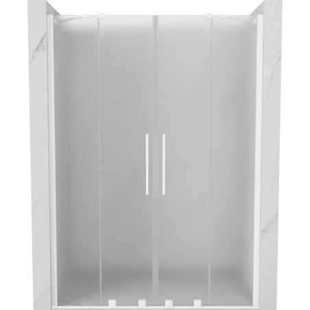 Mexen Velar Duo portes de douche coulissantes 140 cm, givré, blanc - 871-140-000-32-20