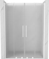 Mexen Velar Duo portes de douche coulissantes 140 cm, givré, blanc - 871-140-000-32-20