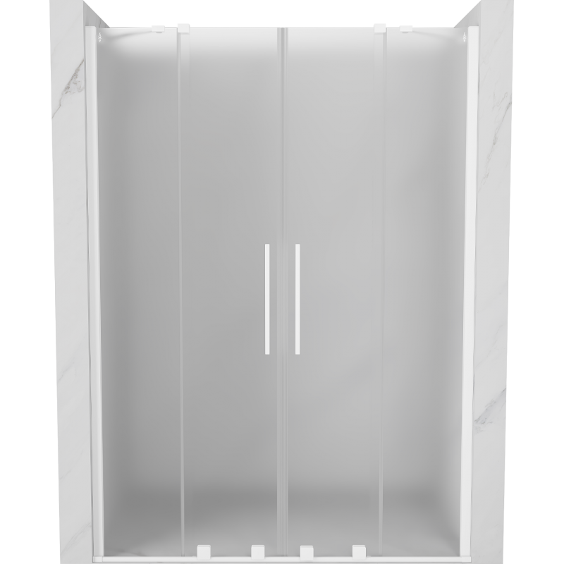 Mexen Velar Duo porte de douche coulissante 150 cm, givré, blanc - 871-150-000-32-20
