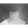 Mexen Velar Duo portes de douche coulissantes 140 cm, givré, blanc - 871-140-000-32-20