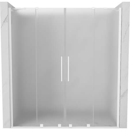 Mexen Velar Duo portes de douche coulissantes 180 cm, givre, blanc - 871-180-000-32-20