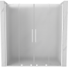 Mexen Velar Duo portes de douche coulissantes 180 cm, givre, blanc - 871-180-000-32-20