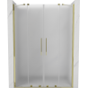 Mexen Velar Duo portes de douche coulissantes 140 cm, givré, or - 871-140-000-32-50