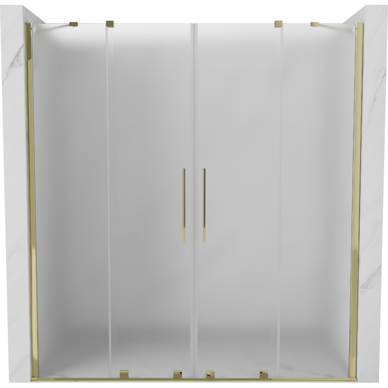 Mexen Velar Duo porte de douche coulissante 170 cm, givré, doré - 871-170-000-32-50