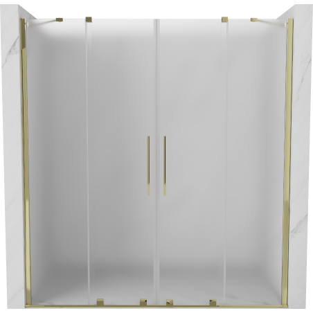 Mexen Velar Duo porte de douche coulissante 170 cm, givré, doré - 871-170-000-32-50