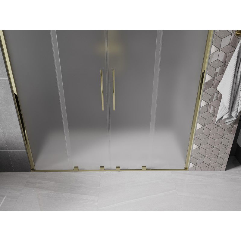 Mexen Velar Duo portes de douche coulissantes 170 cm, givré, doré - 871-170-000-32-50
