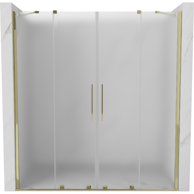 Mexen Velar Duo porte de douche coulissante 180 cm, givré, or - 871-180-000-32-50