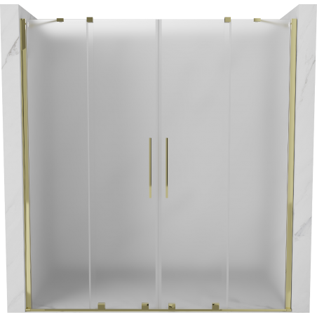 Mexen Velar Duo porte de douche coulissante 180 cm, givré, or - 871-180-000-32-50