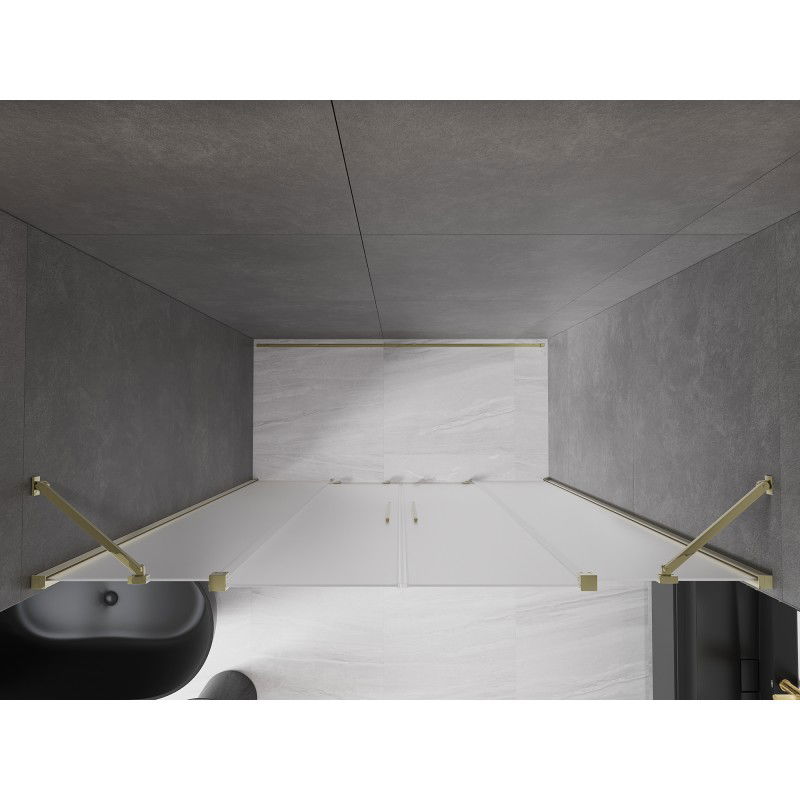 Mexen Velar Duo portes de douche coulissantes 200 cm, givré, doré - 871-200-000-32-50