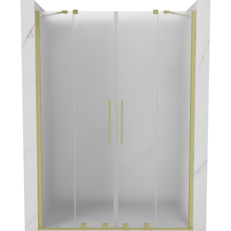Mexen Velar Duo porte de douche coulissante 140 cm, givre, or brossé - 871-140-000-32-55