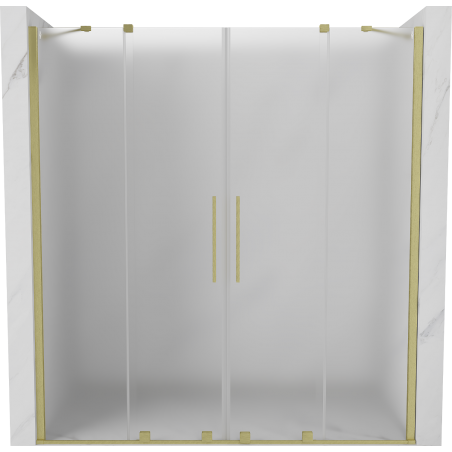 Mexen Velar Duo porte de douche coulissante 170 cm, givre, or brossé - 871-170-000-32-55