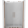 Mexen Velar Duo porte de douche coulissante 140 cm, givré, or rose - 871-140-000-32-60