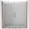 Mexen Velar Duo porte de douche coulissante 180 cm, givre, or rose - 871-180-000-32-60