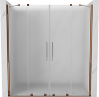 Mexen Velar Duo portes de douche coulissantes 200 cm, givré, or rose - 871-200-000-32-60