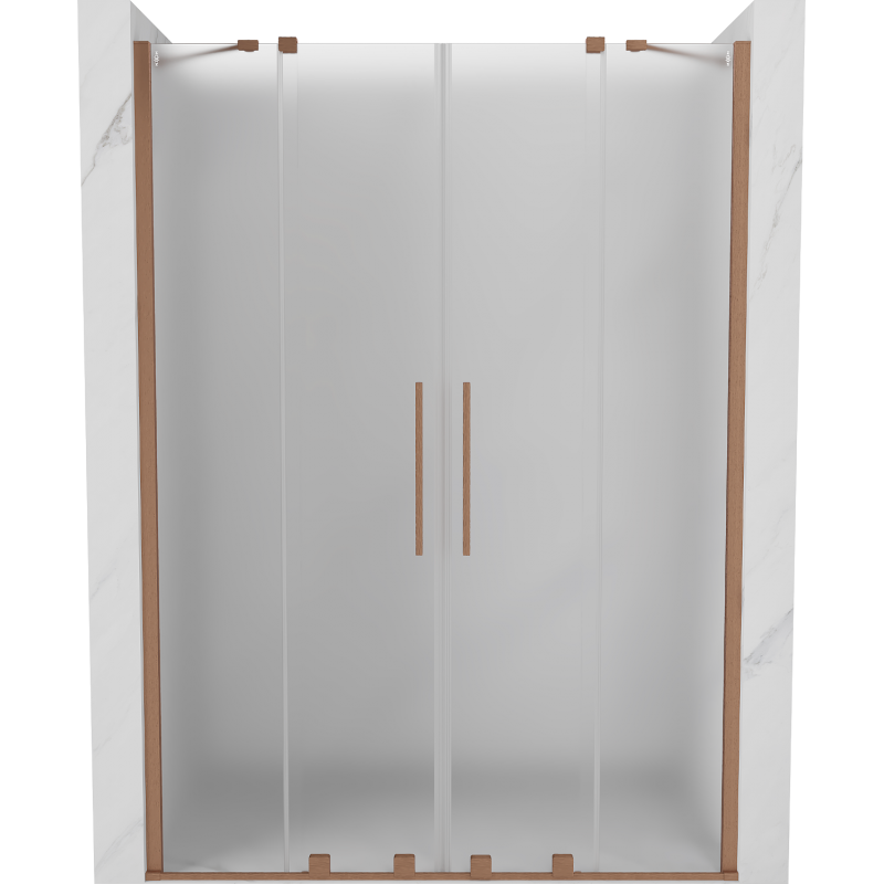 Mexen Velar Duo portes de douche coulissantes 140 cm, givré, cuivre brossé - 871-140-000-32-65