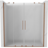 Mexen Velar Duo porte de douche coulissante 170 cm, verre givré, cuivre brossé - 871-170-000-32-65