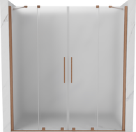 Mexen Velar Duo porte de douche coulissante 170 cm, verre givré, cuivre brossé - 871-170-000-32-65