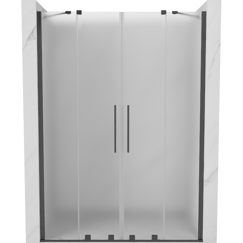 Mexen Velar Duo porte de douche coulissante 140 cm, givre, gris pistolet brossé - 871-140-000-32-66