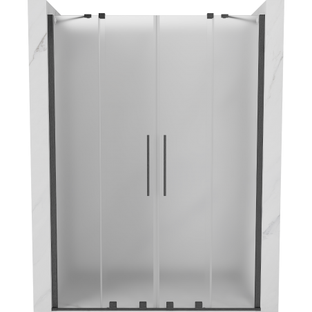 Mexen Velar Duo portes de douche coulissantes 140 cm, givré, gris canon brossé - 871-140-000-32-66