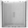 Mexen Velar Duo porte de douche coulissante 170 cm, givre, gris métallisé brossé - 871-170-000-32-66