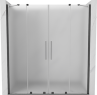 Mexen Velar Duo portes de douche coulissantes 180 cm, givré, gris métallisé brossé - 871-180-000-32-66