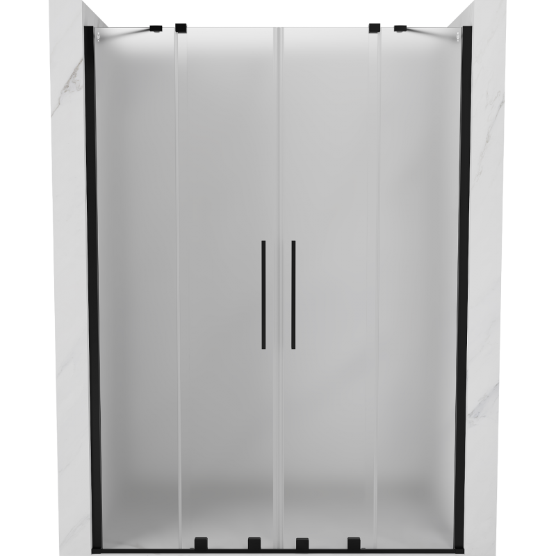 Mexen Velar Duo porte de douche coulissantes 140 cm, givre, noir - 871-140-000-32-70