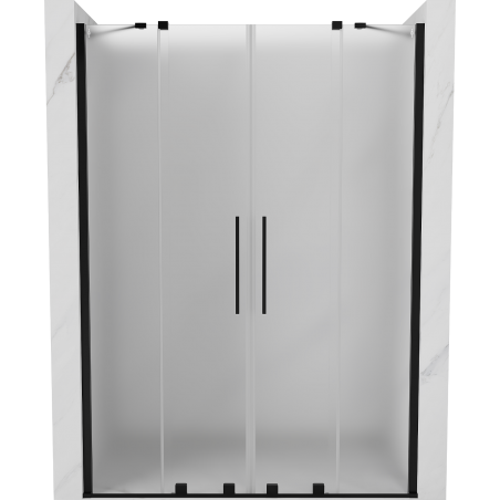 Mexen Velar Duo porte de douche coulissantes 140 cm, givre, noir - 871-140-000-32-70