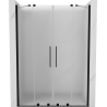 Mexen Velar Duo portes de douche coulissantes 150 cm, dépoli, noir - 871-150-000-32-70