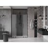 Mexen Velar Duo porte de douche coulissantes 140 cm, givre, noir - 871-140-000-32-70