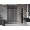 Mexen Velar Duo porte de douche coulissante 160 cm, givré, noir - 871-160-000-32-70