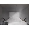 Mexen Velar Duo porte de douche coulissantes 140 cm, givre, noir - 871-140-000-32-70