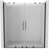 Mexen Velar Duo portes de douche coulissantes 180 cm, givré, noir - 871-180-000-32-70