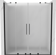 Mexen Velar Duo portes de douche coulissantes 180 cm, givré, noir - 871-180-000-32-70