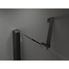 Mexen Velar Duo porte de douche coulissantes 140 cm, givre, noir - 871-140-000-32-70